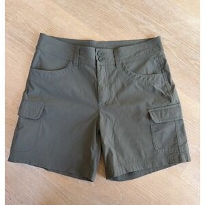 Eddie Bauer Summer Trail Cargo Shorts Womens Size 6 Green Hiking Outdoor Nature